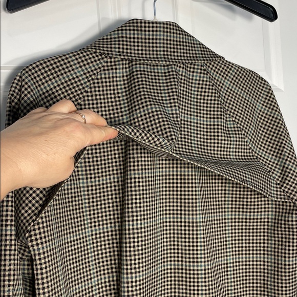 Rails North Jacket Size XXS Teal Multi Check Cropped Twill Button Up Pockets Tan - Picture 7 of 17